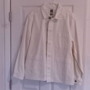 H&M cream/white colored denim jacket